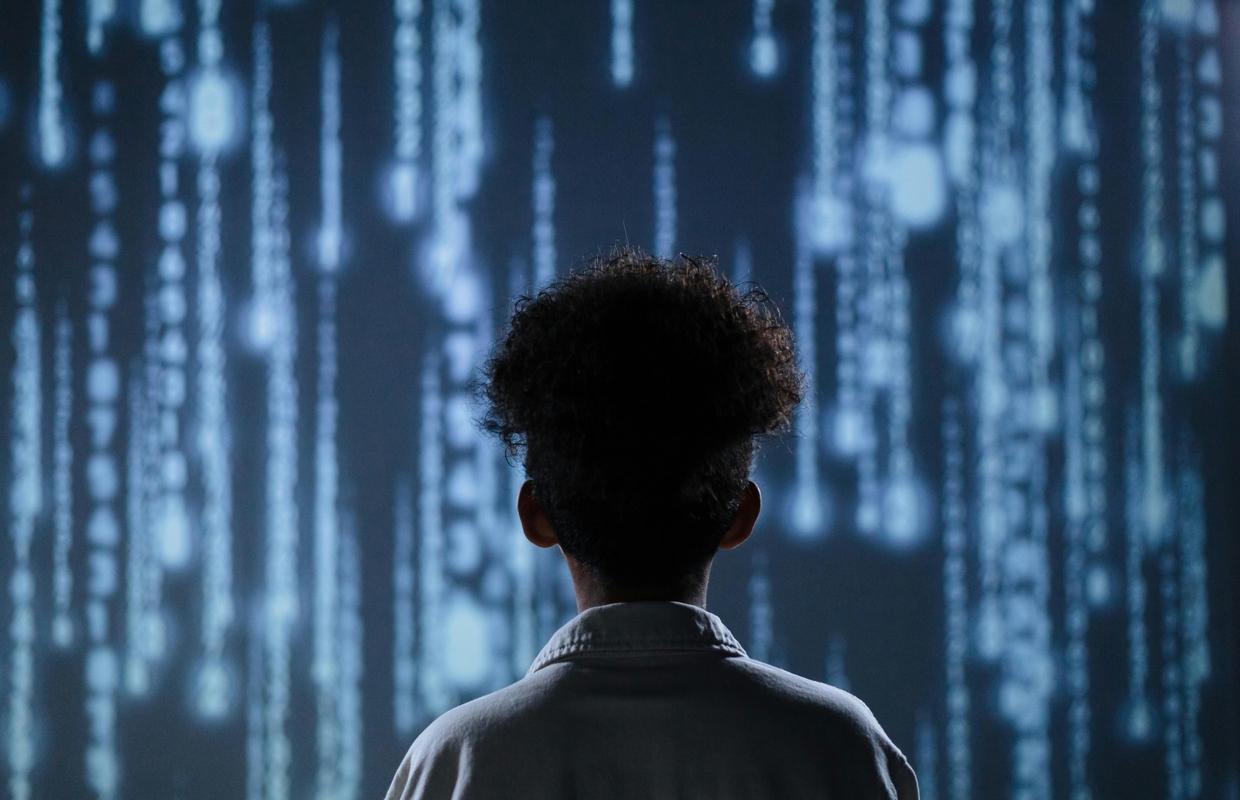 An individual navigating the digital landscape